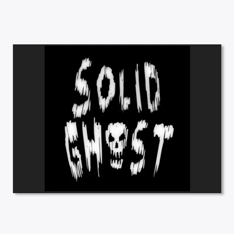 Solid Ghost Skribble Skully Logo Sticker