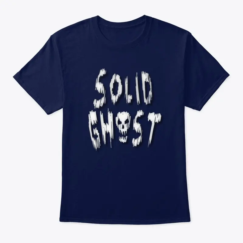 Solid Ghost Skull logo crew T-shirt